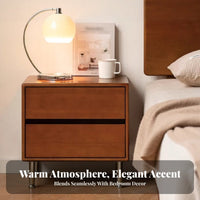 Nightstand with Drawers and Shelf Modernist Inspired for Bedroom, Renters, Parents