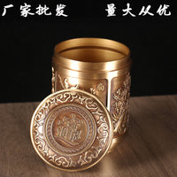 黄铜  四季平安 茶叶罐  厂家批发  量大从优
