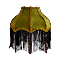 Lampshade with Fringe Velvet Dome Lampshade Textured for Guesthouses