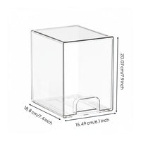Stackable Storage Drawer Desktop Transparent Drawer Organizer Modular Transparent Makeup Organizer for Vanity