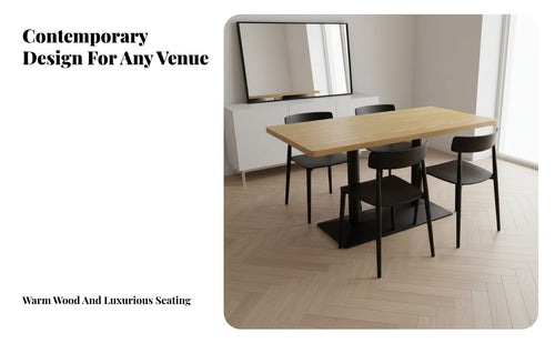 Long-Lasting Restaurant Booth and Table Set Easy to Clean Cafe Table and Chair Set Scratch-Resistant Tabletop Wooden Frame Diner Seating for Interior Designers, Business Owners, Dessert Shop, Hotel Lounge, Bar