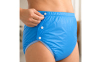 Side-Open Waterproof Pants with Snaps Reusable Care Pants Washable Adult Diaper Cover Leakproof for Adults, Patients, Women, Travel