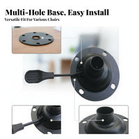 Smooth Surface Steel Black Swivel Mounting Plate Chair Base Hardware Component Round Chair Base Plate Heavy Duty