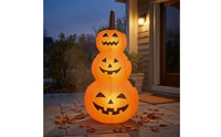 Halloween Inflatable Pumpkin Outdoor Stacked Pumpkins Jack-O'-Lantern Yard Decoration Seasonal Pumpkin Stack Festive for Lawn