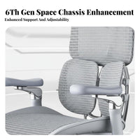 Lumbar Support Ergonomic Mesh Chair Breathable Backrest Ergonomic Mesh-Back Roller Chair Adjustable Height Office Furniture Smooth-Rolling Wheels for Students, Gamers, Study Room, Commercial Use, Gaming Setup