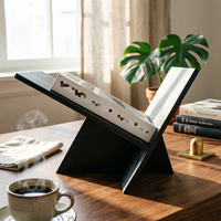 Magazine Display Stand Slanted Desktop Book Stand Minimalist Tabletop Bookshelf for Collectors, Showroom
