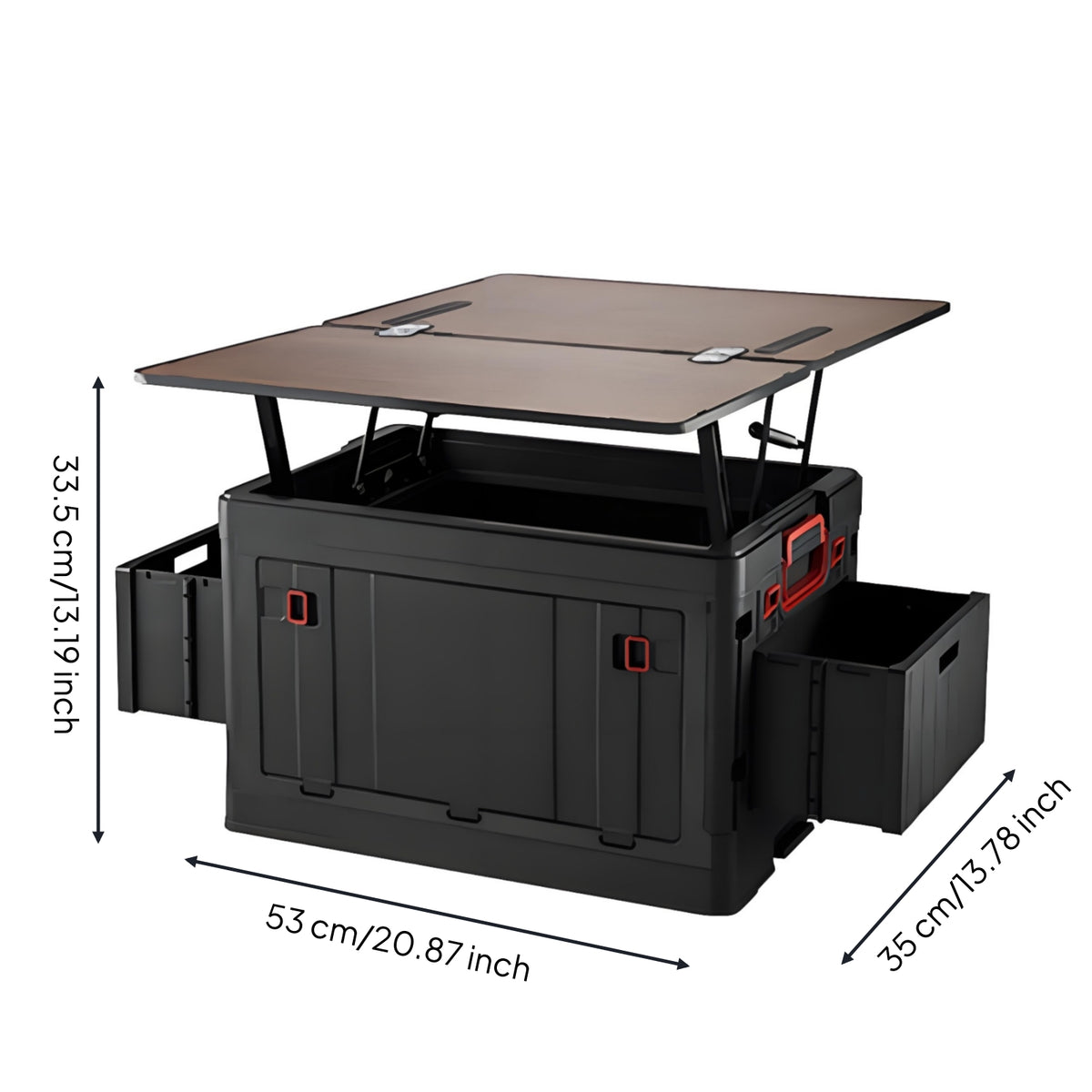 Foldable Storage Box Removable Tabletop Hard-Shell Storage Box Portable