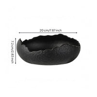 Irregular Ceramic Bowl Matte Finish Wavy Rim Bowl Smooth Interior Tableware