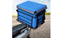 Heavy-Duty Motorcycle Rear Rack Sturdy Motorcycle Cargo Basket Tubed Rear Luggage Rack Welded for Delivery Riders, Commuters, Daily Commuting