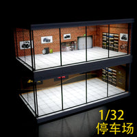 1/32停车场收纳盒适用乐高speed摆放车模收藏停放收纳