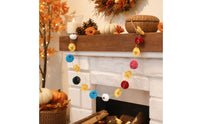 Garland with Velvet Pumpkins Fall Table Centerpiece Lightweight for Mantel, Party Backdrops