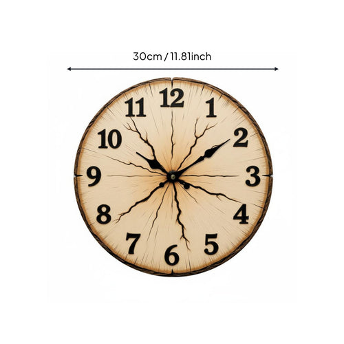 Silent Wall Clock Non-Ticking 30cm Wall Clock Retro Design for Bedroom, Office