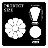 88 Pieces Flower Quilt Template Set Sleek Edges Sewing Stencil Accurate