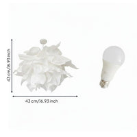 Japanese Minimalist Pendant Textured Puff Lamp Crinkled Paper Lampshade for Bedroom, Study Room