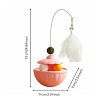 Self-Entertainment Wobbler Toy with Feather Boredom Relief Catnip Ball Track Toy 360° Rotation for Cats, Kittens, Indoor