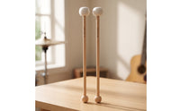 2 Pieces Soft doubleEnded Mallet Long-Lasting Percussion Mallet with Wooden Handle Lightweight Drum Stick with Felt Head Even for Drummers, Performance, Rehearsal