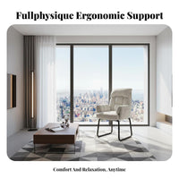Paded Sled Base Armchair Reclining Function Desk Chair Ergonomic Design Padded Seat Pad for Clients, Study Room, Bedroom