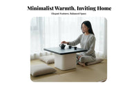 floor-mat-inspiredtheme Floor Desk Space-Saving Curved Leg Low Table Sturdy Construction