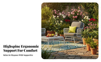 3 Pieces 3-Piece Balcony Bistro Set Highspine Design 3-Piece Wicker Seating Relaxing Comfort Includes Seat pads for pairs