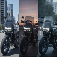 Windshield with Vent 4mm Motorcycle Windshield Curved Motorcycle Wind Deflector for Riders
