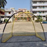 Golf Practice Net with Fiberglass Poles & Silent Target, 5-Layer Tear-Resistant Netting