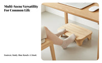 Slatted Platform Stool Multi-Functional Footrest Minimalist Design for Bathroom