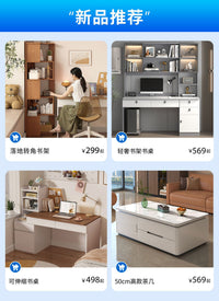 TV Cabinet and Coffee Table Set with Marble-Look Top, Modern Light Luxury Style