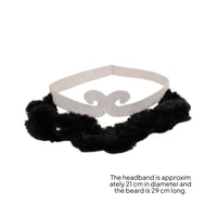 Cartoon Character Head Mask Comfortable Fit Dark Beard Headpiece Lightweight