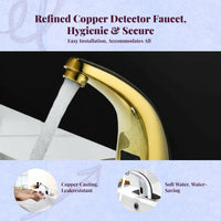 Infrared brass faucet, hot/cold use