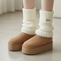Ribbed Knit Leg Warmers Long Knit Leg Warmer with Cuff Warm Sock Cover for Women, Dancers, Streetwear, Dance Rehearsal School