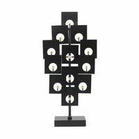 Geometric Sculpture Slim Geometric Ornament Stylish for Living Room, Entryway