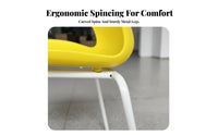 Armless Molded Shell Chair Stackable Design Armless Utility Chair Space-Saving