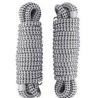 2 Pieces Long-Lasting Double Braided Nylon Dock Line Heavy Duty Dock Line with Spliced Eye Abrasion-Resistant Boat Rope with Spliced Eye Low-Stretch for Boaters, Sailors