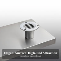 Stainless Steel Deck Drain Stainless Steel Floor Drain Two-Piece Water-Resistant Scupper Rust Resistant Sturdy Duty for RV