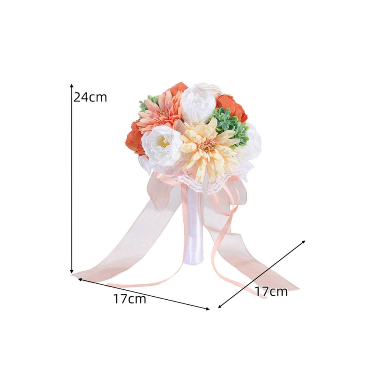 Lace Bridal Floral Arrangement Colorful Design Special Occasion Decoration Never