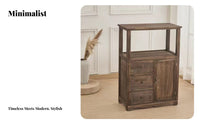 Multi-Tier & Beverage Stand Firm Wood Construction Storage Cabinet Chinese Visual Appearance Easy Assembly for Living Room