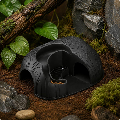 Reptile Feeding and Watering Hide Smooth Edges Reptile Cave Climbing Surface