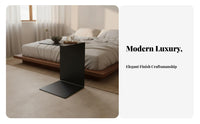 C-Shaped Couch Table Minimalist Design Slide-Under Sofa Table Movable
