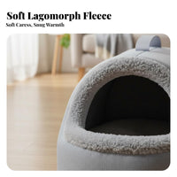 Heated Pet Den Automatic Heating Heated Feline Cave Private and Snug Pet House for Felines, Small Dogs, Cold Weather, Indoors, Living Room