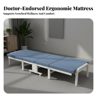 Foldable Design Office Rest Bed Space Saving Single Folding Bed Easy Storage Portable Folding Cot Installation-No-Assembly for Caregivers, Hospital, Camping