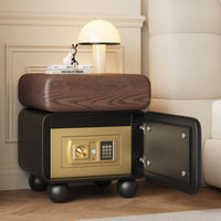 Bedside Table with Safe Modern Design Nightstand Multi-Functional Bedroom Furniture for Homeowners, Apartment Dwellers, Hotel Room