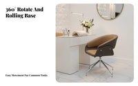 Armless Rolling Task Chair contouredd spine-supportiverest rotate Seating Ergonomic spine-supportive Support