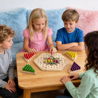 Logical Thinking Training Wooden Chain Checkers Game Develops Concentration Educational Toy for Children