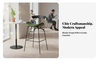 Saddle-Seat Stool Nordic Theme & Appearance Saddle Seat Bar Stool Utilitarian Design Minimalist Design for Homeowners, Kitchen