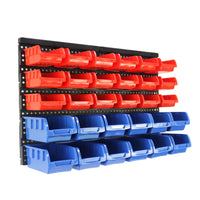 30 Pieces Wall Organizer with Bins Rack System Pegboards Tool Organizer Wall-mountable Organizer Modular Board Efficient Hardware Sorting Suitable for Garage Workshop Craft Room