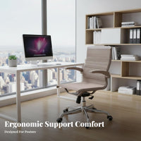 Ergonomic Mesh Chair with Headrest Adjustable Lumbar Support Highspine rotate Chair Quiet Rolling Casters robustDuty for players