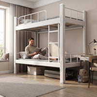 Metal Bunk Bed Frame Space-Saving Metal Bunk Bed Compact Furniture for Students, Teens, Dormitory, Shared Bedroom, Apartment