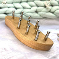 Wooden Gua Sha Comb with Steel Pins Travel Friendly Gua Sha Comb Relief for Adults
