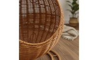 Imitation Rattan Cat Hammock Breathable Rattan Cat Nest Space-Saving for Small Pets