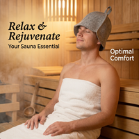Steam Bath Hat Room Accessories, Steam Room Hat for Relaxation, Bucket Cap Sauna #variant:['Grey']
